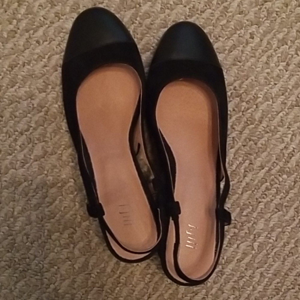 Suede and leaher block heels